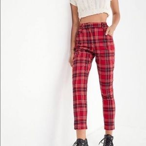 Urban Outfitters Red Plaid Pants